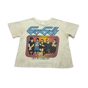 Madeworn Go Gos Live in Concert XL Distressed Retro Cropped Tee